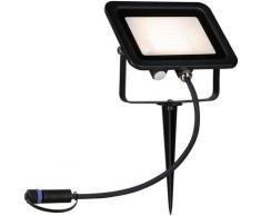 Paulmann LED Gartenstrahler Plug & Shine Erdspieß Flood IP65 15,5W 3.000K Schwarz, 1 St., Warmweiß schwarz LED-Lampen LED-Leuchten Lampen Leuchten sofort lieferbar