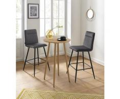 Leonique Hochstuhl Artémire, 2 St., Kunstleder, im 2er Set erhältlich, mit einem Metallgestell, in verschiedenen Bezugsqualitäten und Farbvarianten Sitzhöhe 70 cm schwarz Esszimmerstühle Stühle Sitzbänke