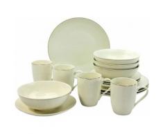 CreaTable Kombiservice "CAMPO GOLD LINE" (16-teilig), natur, natur-goldfarben