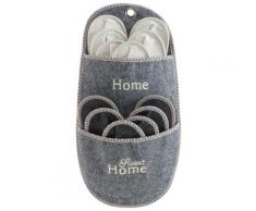 Home affaire Hängeaufbewahrung Sweet Home, (Set, 7 St.), Gästepantoffel-Set grau Aufbewahrungstaschen Aufbewahrung Ordnung Wohnaccessoires