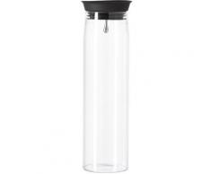 LEONARDO Wasserkaraffe "Brioso", farblos, transparent-schwarz