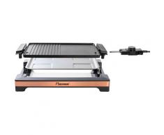 bestron Tischgrill ABBQ2000CO, 2000 W, Teppanyaki mit herausnehmbarer Grillplatte & zwei Grilloberflächen, antihaftbeschichtet, Schwarz/Kupfer schwarz Grill SOFORT LIEFERBARE Haushaltsgeräte