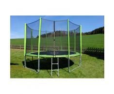 STAMM SPORTS Gartentrampolin Ø 427cm (3-tlg), grün, Neutral, schwarz - grün