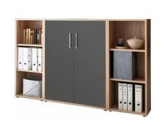 BMG Büro-Set TABOR 2 niedrig, (Set, St.) grau Büromöbel-Sets Arbeitszimmer Büro