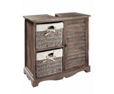 heine home Waschbeckenunterschrank inklusive Körbe, braun, braun