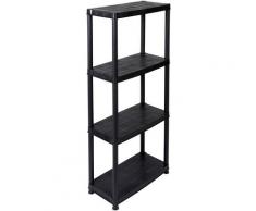 Kreher Steckregal Haushaltsregal 12, B/T/H: 61x30,5x130 cm, mit 4 geschlossenen Böden schwarz Regal- Ordnungssysteme Küche Ordnung