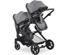 Hauck Geschwisterwagen Atlantic Twin, melange grey grau Kinder Kinderwagen Buggies