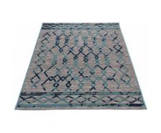 Sehrazat Teppich Road 3490, rechteckig, 1 mm Höhe, In- und Outdoor geeignet, Wohnzimmer blau Wohnzimmerteppiche Teppiche nach Räumen