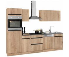 OPTIFIT Küchenzeile Roth, mit E-Geräten, Breite 270 cm EEK B beige Küchenzeilen Geräten -blöcke Küchenmöbel Arbeitsmöbel-Sets