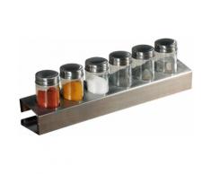 KESPER for kitchen & home Gewürzständer (6-tlg), silberfarben, Neutral, silberfarben-transparent
