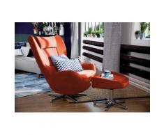 TOM TAILOR Hocker PURE, mit Metall-Drehfuß in Chrom rot Polsterhocker Sessel und Sofas Couches