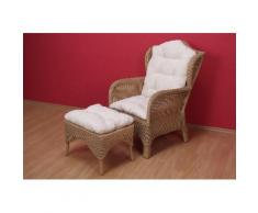 Home affaire Rattanstuhl beige Lesesessel Sessel Stühle