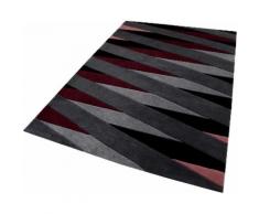 Teppich Lamella Esprit rechteckig Höhe 10 mm handgetuftet, rot, bordeaux