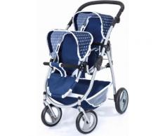 Bayer Puppen-Zwillingsbuggy Zwillingswagen, marine blau Kinder Ab 3-5 Jahren Altersempfehlung Puppenwagen