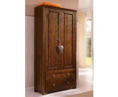 Home affaire Kleiderschrank Gotland, Höhe 178 cm, mit Holztüren braun Mehrzweckschränke Schränke