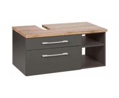 Held Möbel Waschbeckenunterschrank Davos Breite 90 cm, grau, grafit/grau