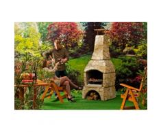 WELLFIRE Grillkamin Landau, BxTxH: 80x77x202 cm gelb Grillkamine Grill Haushaltsgeräte Grills