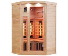 Dewello Infrarotkabine Lakefield Dual-Therm, für bis zu 3 Personen beige Infrarotkabinen Sauna Bad Sanitär