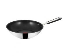 JAMIE OLIVER Wok Tefal E79219 Jamie Oliver, silberfarben, schwarz-edelstahlfarben