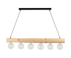 SPOT Light Pendelleuchte TRABO SIMPLE, E27, Hängeleuchte, Holzbalken aus massivem Kiefernholz Ø 8-12 cm, Passende LM E27/exklusive, Made in Europe schwarz Pendelleuchten und Hängeleuchten Deckenleuchten Lampen Leuchten