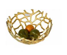 Home affaire Dekoschale Klara goldfarben Dekoschalen Dekotabletts Deko Wohnaccessoires