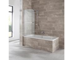 welltime Badewannenaufsatz Badalona, BxH: 80x140cm silberfarben Duschwände Duschen Bad Sanitär