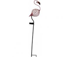 näve LED Gartenleuchte Flamingo, LED-Modul, 1 St., Warmweiß pink Solarleuchten Außenleuchten Lampen Leuchten