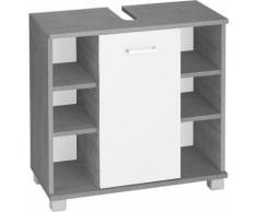 Schildmeyer Waschbeckenunterschrank Mobes, Breite/Höhe: 65,1/62,4 cm, Badschrank mit Tür und praktischen Regalfächern, Aussparung für Abwasserleitung weiß Bad-Waschbecken-Unterschränke Badmöbel