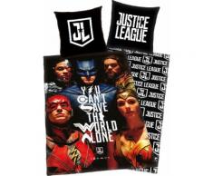 Kinderbettwäsche Justice League, mit Fotomotiv bunt Bettwäsche 135x200 cm nach Größe Bettwäsche, Bettlaken und Betttücher