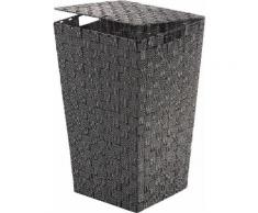 Home affaire Wäschekorb, mit Klappdeckel, Höhe ca. 54 cm schwarz Wäschesammler Badaccessoires Badmöbel Wäschekorb