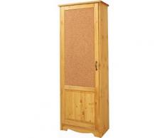 Home affaire Dielenschrank Trinidad mit praktischer Pinnwand Breite 69 cm, beige, natur geölt