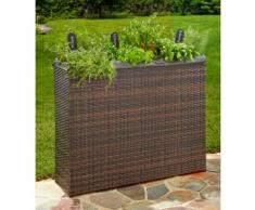HANSE GARTENLAND Hochbeet, BxH: 100x80 cm, Rattangeflechtoptik braun Hochbeete Gewächshäuser Garten Balkon Hochbeet