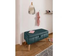 my home Truhenbank Amira, mit Staufach, in 3 Bezugsqualitäten feiner Steppung grün Truhenbänke Sitzbänke Stühle