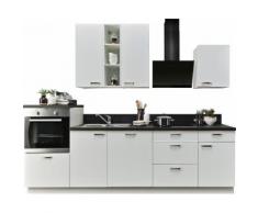 Express Küchen Küchenzeile Bari, mit E-Geräten, Breite 280 cm EEK D weiß Küchenzeilen Geräten -blöcke Küchenmöbel Arbeitsmöbel-Sets