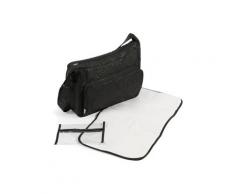CHIC4BABY Wickeltasche Perfetto, schwarz, inklusive Wickelunterlage schwarz Baby Ab Geburt Altersempfehlung