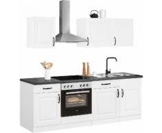 wiho Küchen Küchenzeile Erla, ohne E-Geräte, Breite 220 cm grau Küchenzeilen Geräte -blöcke Küchenmöbel Arbeitsmöbel-Sets
