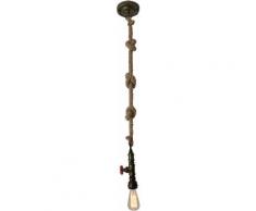näve LED Pendelleuchte Vintage, braun, altkupferfarben