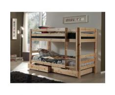 Vipack Etagenbett Pino, mit Rollroste und Schubkästen beige Kinder Kinderbetten Kindermöbel