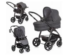 hauck FUN FOR KIDS Kombi-Kinderwagen inkl Babyschale Soul Plus Trio Set Beluga, grau, Unisex, Beluga