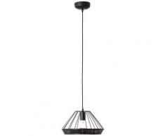 Brilliant Leuchten Pendelleuchte Tory, E27, 1 St., Hängelampe 1flg schwarzmatt/rattan schwarz Deckenleuchten Lampen sofort lieferbar