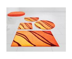 GRUND exklusiv Badematte Belize, Höhe 20 mm, schnell trocknend, weiche Haptik orange Gemusterte Badematten
