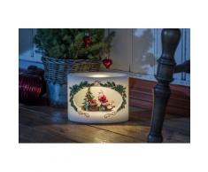 KONSTSMIDE LED-Kerze, LED Echtwachskerze Weihnachtsmann mit Kind weiß LED-Kerze Kerzen Laternen Wohnaccessoires