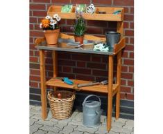 promadino Pflanztisch, BxTxH: 84x38x130 cm braun Pflanztisch Pflanztische Gewächshäuser Garten Balkon