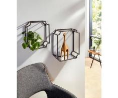 Leonique Wandregal, (2er-Set) schwarz Hängeregale Wandregale Wandboards Regale