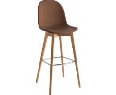 connubia by calligaris 4-Fußstuhl Academy W CB/1673-LHS / -V P19W braun Barhocker Barmöbel Küchenmöbel Stühle