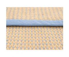 Teppich, Sisal Sofia, carpetfine, rechteckig, Höhe 5 mm, handgewebt blau Juteteppiche Naturteppiche Teppiche