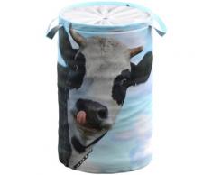 Sanilo Wäschekorb Kuh, 60 Liter, faltbar, mit Sichtschutz bunt Badaccessoires