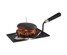 APS Servierlöffel BOB, (Packung, 1 tlg., Edelstahl-Servierkelle mit schwarzem Holzgriff), (Servier-Kelle), Edelstahl Holzgriff, Profi-Qualität schwarz Servierbesteck Bestecke Esszimmer