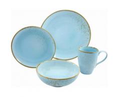 CreaTable Geschirr-Set Steinzeug SCANDIC (4tlg), blau, Neutral, hellblau