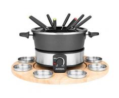 Gastroback Fondue 42566, 8 Fonduegabeln, 1,8 Liter silberfarben Küchenkleingeräte Haushaltsgeräte Fondues